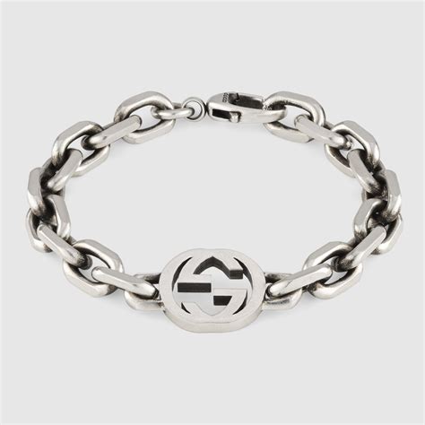 braccial gucci argento|Bracciale GG in argento 925 .